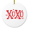 XOXO Red Hearts Valentine Ceramic Ornament