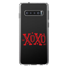 DistinctInk® Clear Shockproof Hybrid Case for Apple iPhone / Samsung Galaxy / Google Pixel - XOXO Red Hearts Valentine