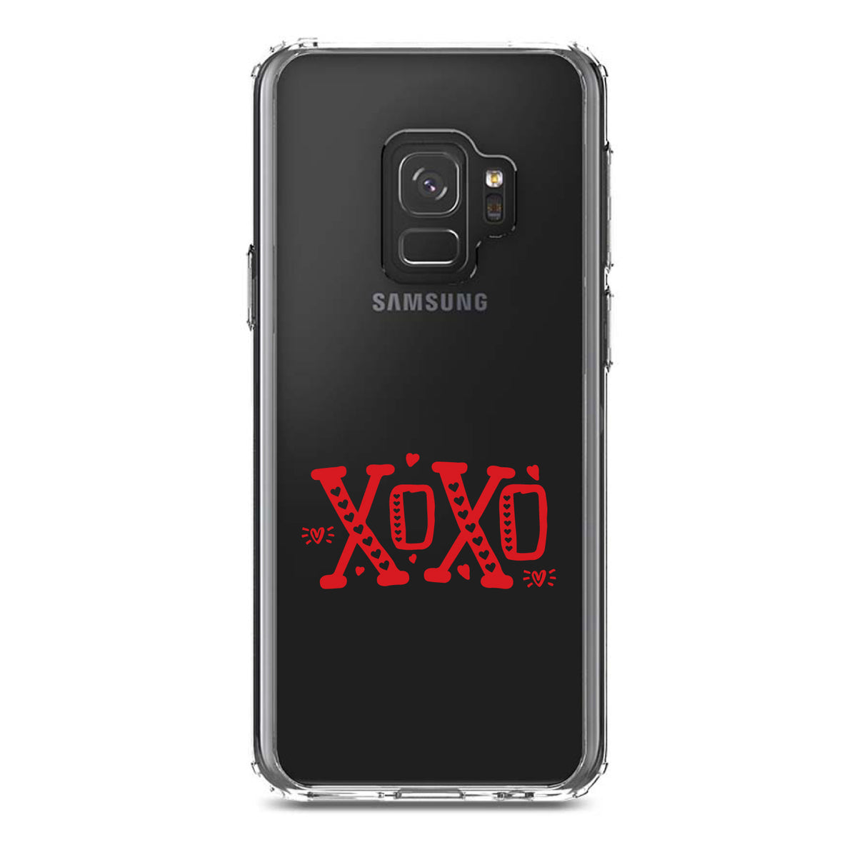 XOXO Red Hearts Valentine Clear Shockproof iPhone Case, view 19