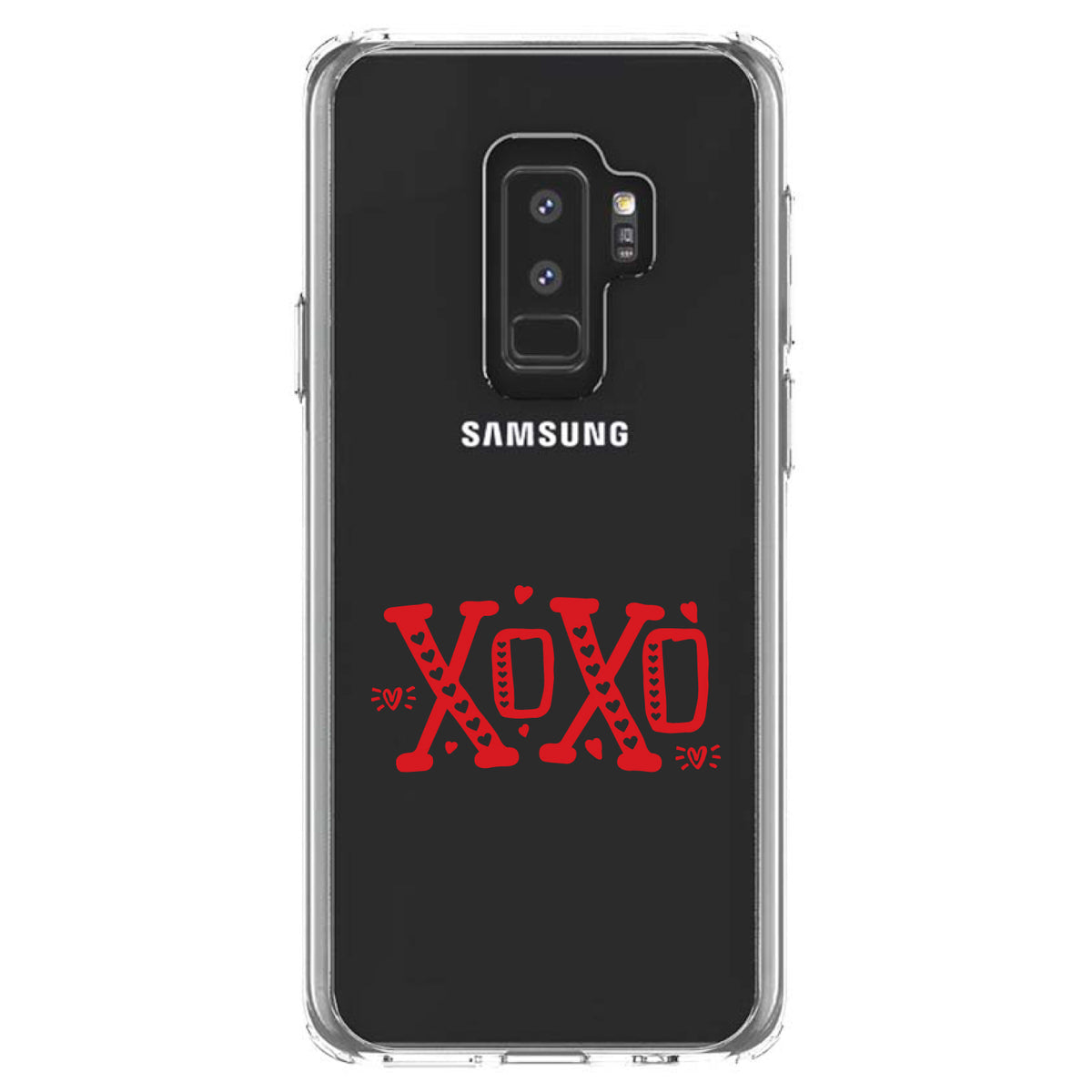 XOXO Red Hearts Valentine Clear Shockproof iPhone Case, view 20