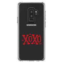 DistinctInk® Clear Shockproof Hybrid Case for Apple iPhone / Samsung Galaxy / Google Pixel - XOXO Red Hearts Valentine