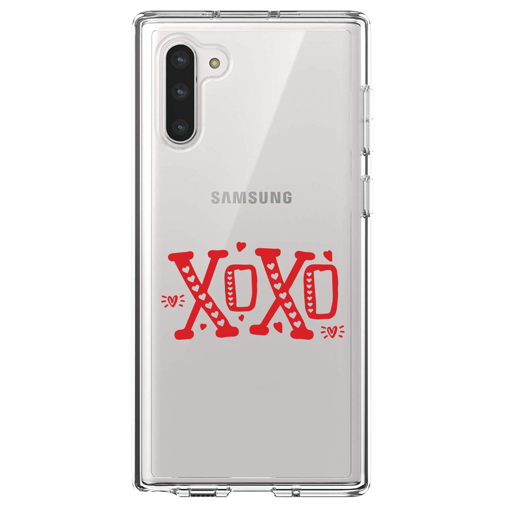 XOXO Red Hearts Valentine Clear Shockproof iPhone Case, view 9