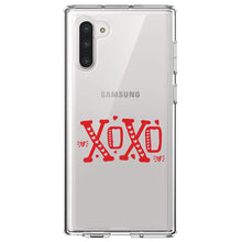 DistinctInk® Clear Shockproof Hybrid Case for Apple iPhone / Samsung Galaxy / Google Pixel - XOXO Red Hearts Valentine