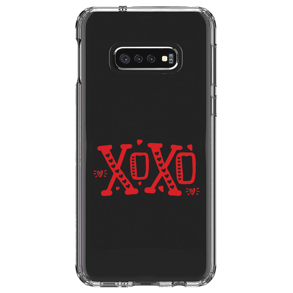 XOXO Red Hearts Valentine Clear Shockproof iPhone Case, view 18