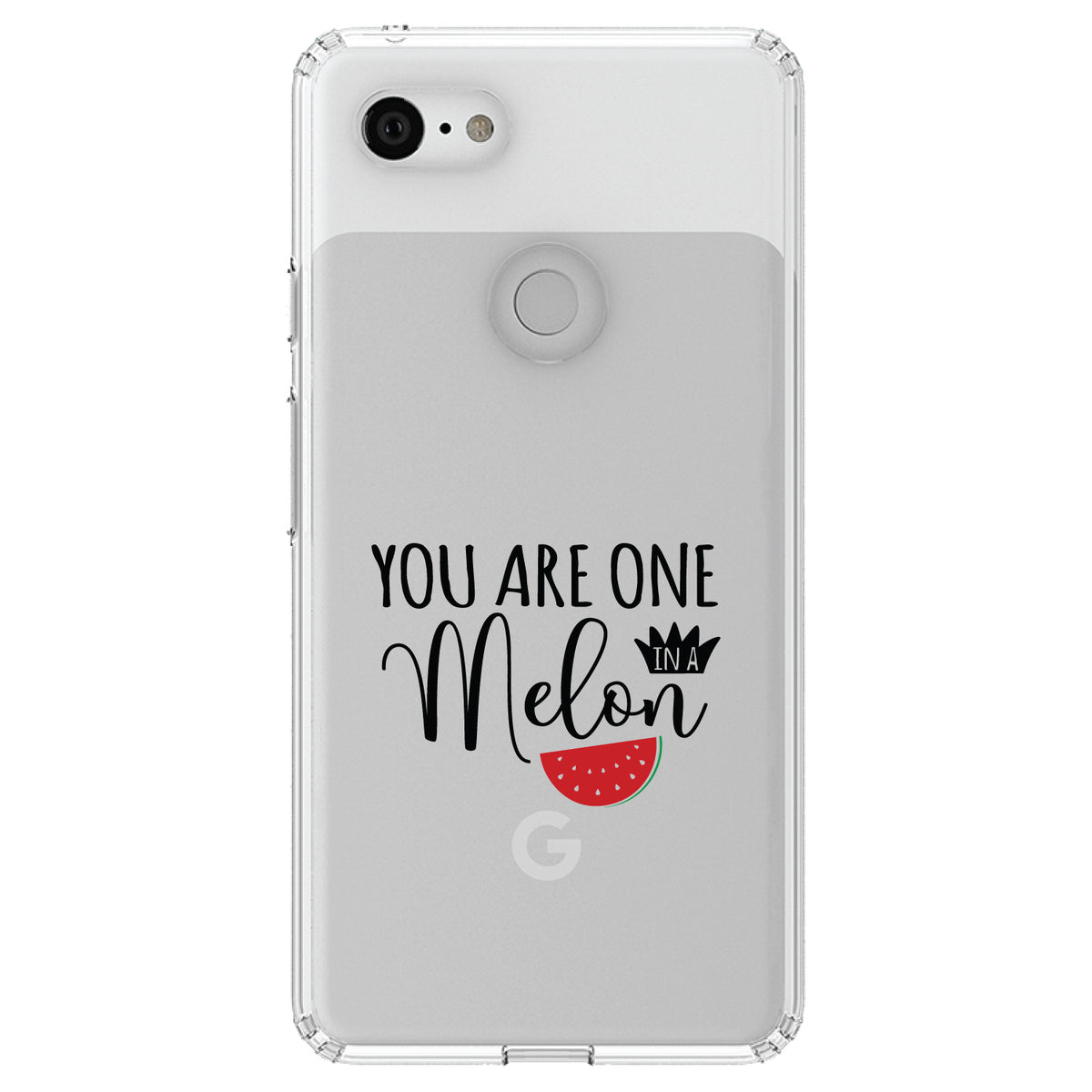 You Are One in a Melon Watermelon Clear Shockproof iPhone Case, view 21
