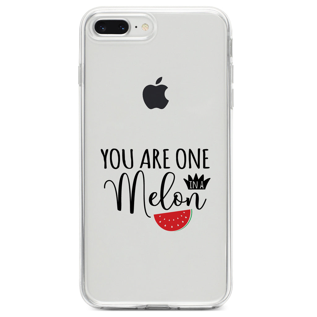 You Are One in a Melon Watermelon Clear Shockproof iPhone Case, view 6