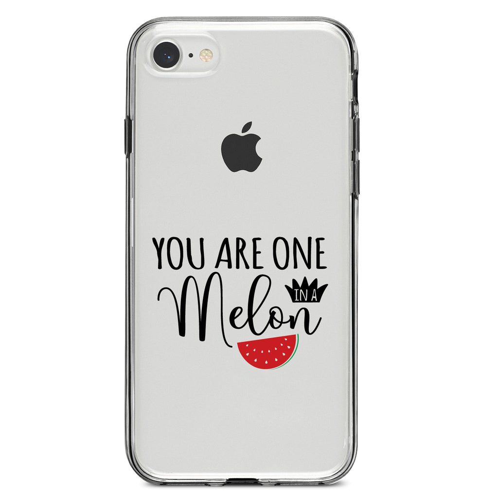 You Are One in a Melon Watermelon Clear Shockproof iPhone Case, view 5