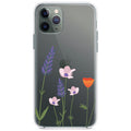 Wildflowers Blue Purple Pink Clear Shockproof iPhone Case
