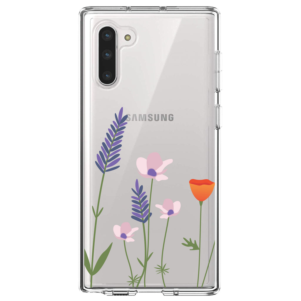 Wildflowers Blue Purple Pink Clear Shockproof iPhone Case, view 9