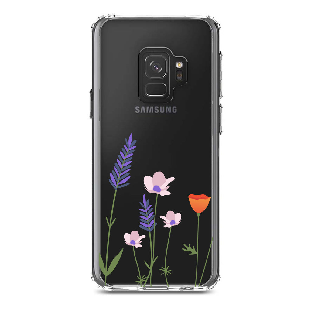 Wildflowers Blue Purple Pink Clear Shockproof iPhone Case, view 19