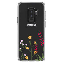 DistinctInk® Clear Shockproof Hybrid Case for Apple iPhone / Samsung Galaxy / Google Pixel - Wildflowers Yellow Pink Purple
