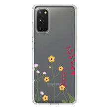 DistinctInk® Clear Shockproof Hybrid Case for Apple iPhone / Samsung Galaxy / Google Pixel - Wildflowers Yellow Pink Purple