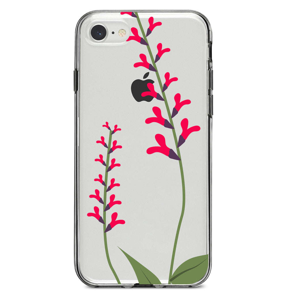 Wildflowers Hot Pink Clear Shockproof iPhone Case, view 5