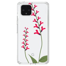 DistinctInk® Clear Shockproof Hybrid Case for Apple iPhone / Samsung Galaxy / Google Pixel - Wildflowers Hot Pink