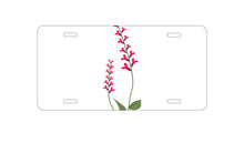 DistinctInk Custom Aluminum Decorative Vanity Front License Plate - Wildflowers Hot Pink