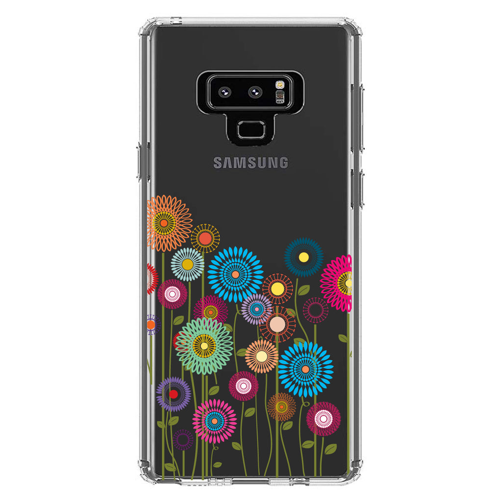Cartoon Wildflowers Stems Leaves Clear Shockproof iPhone Case, view 11