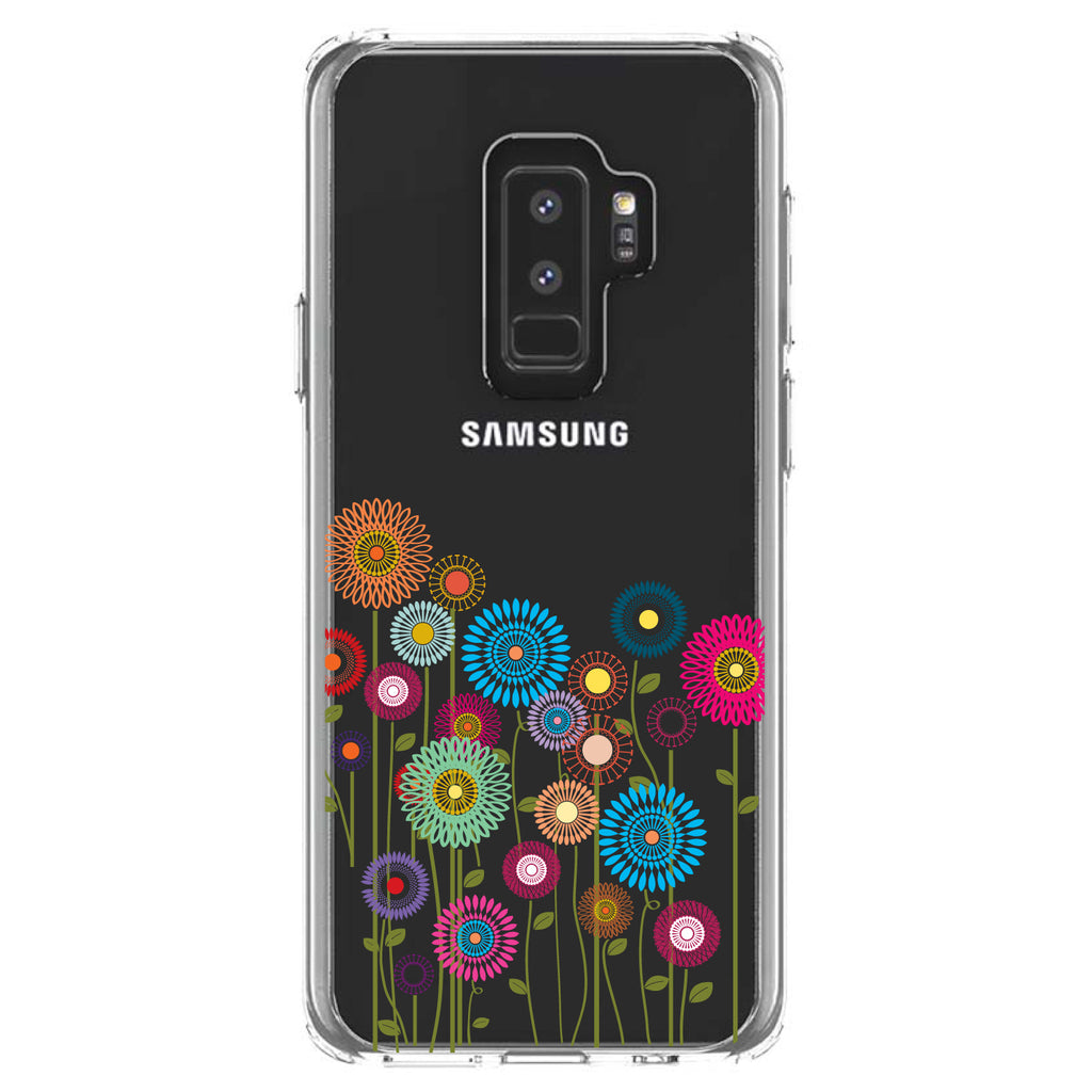 Cartoon Wildflowers Stems Leaves Clear Shockproof iPhone Case, view 20