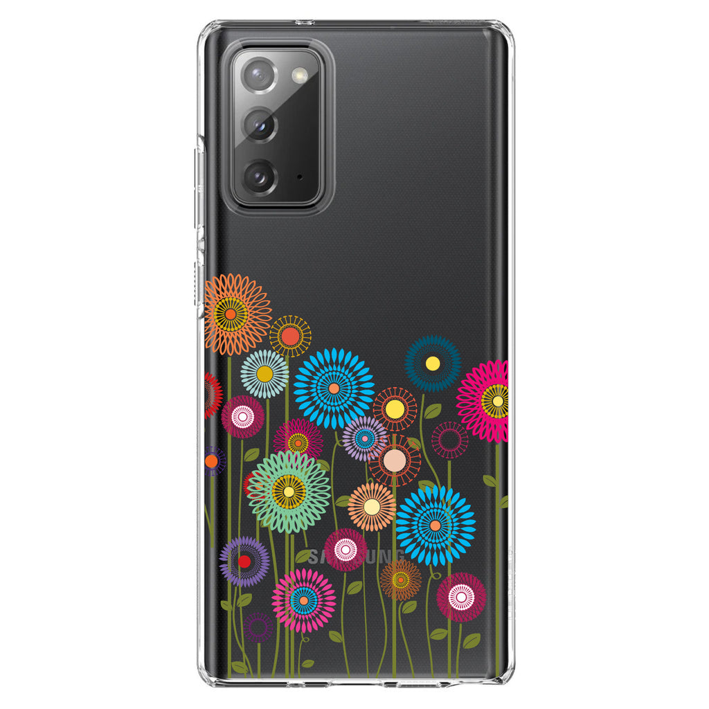 Cartoon Wildflowers Stems Leaves Clear Shockproof iPhone Case, view 7