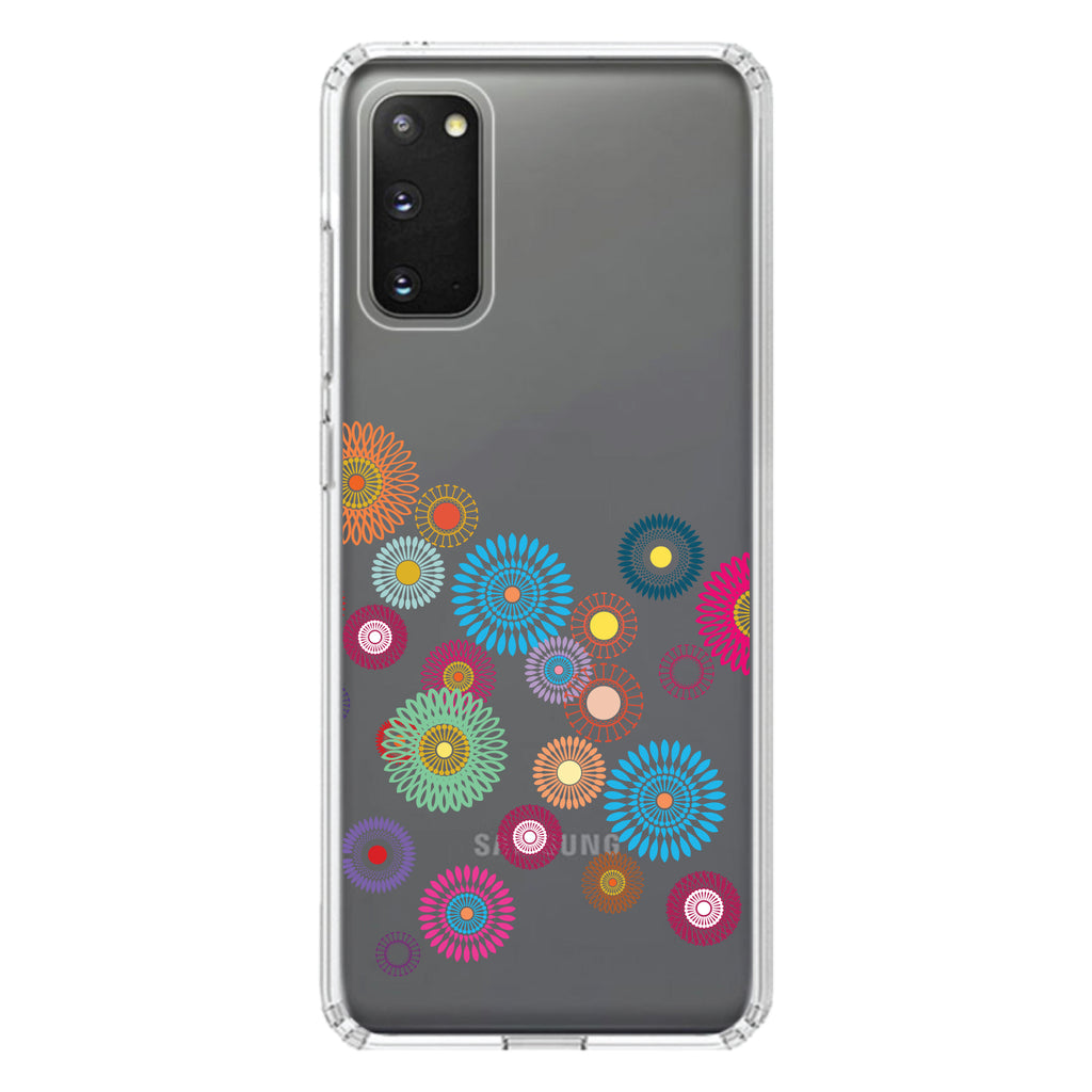 Cartoon Wildflowers Rainbow Colors Clear Shockproof iPhone Case, view 15
