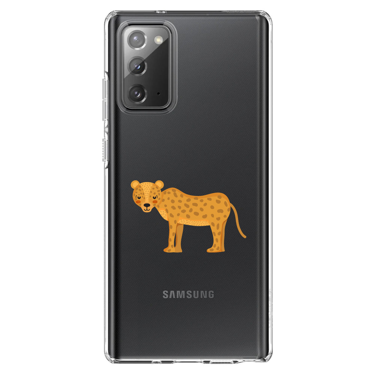 Cartoon Cheetah Leopard Clear Shockproof iPhone Case, view 8