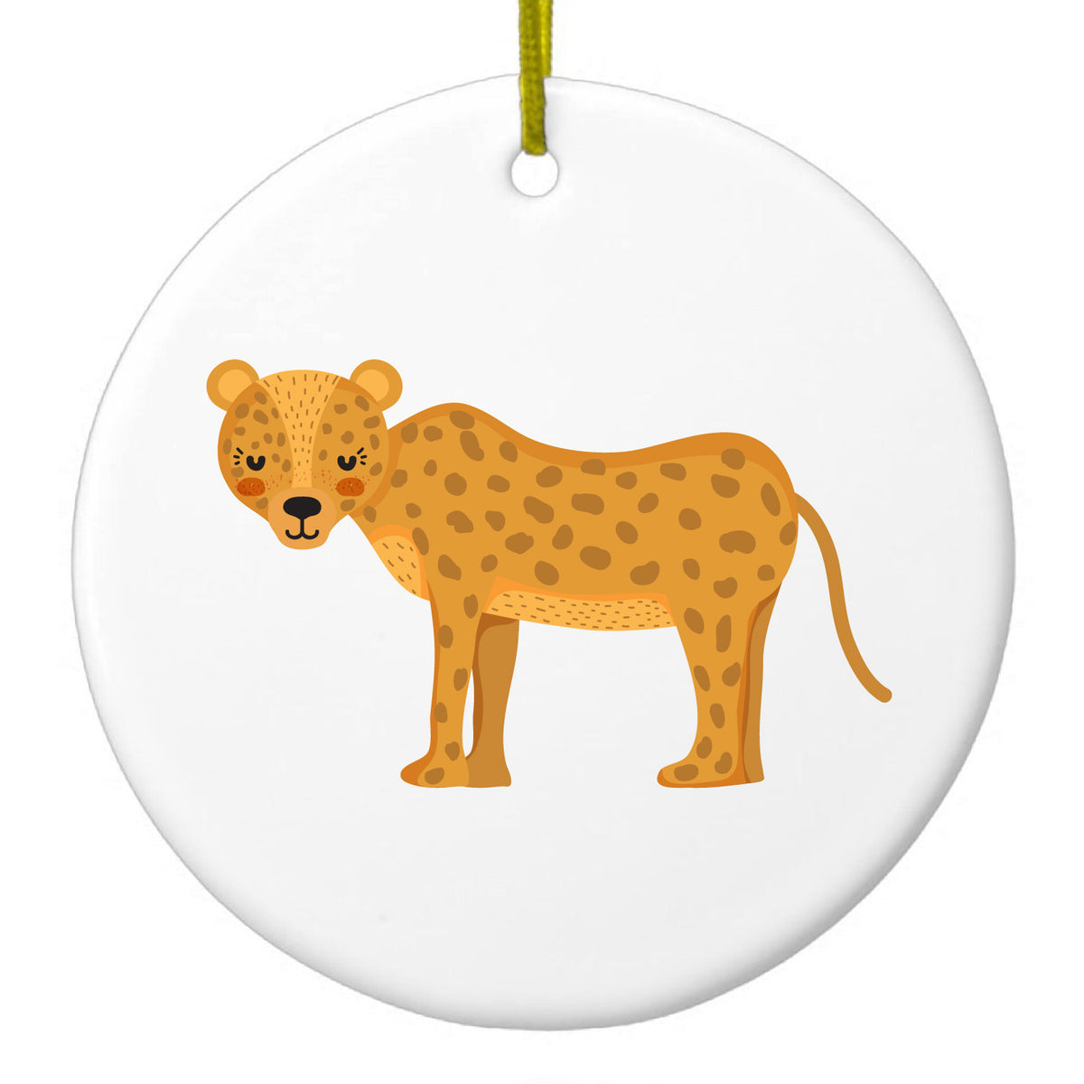 Cartoon Cheetah Leopard Ceramic Ornament