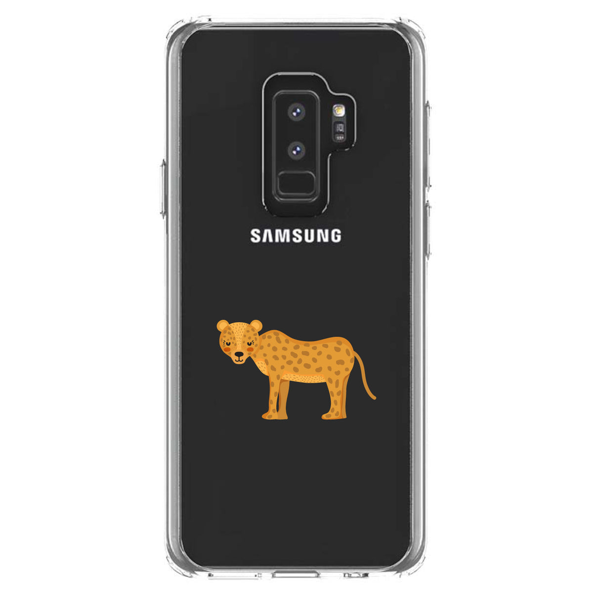 Cartoon Cheetah Leopard Clear Shockproof iPhone Case, view 20