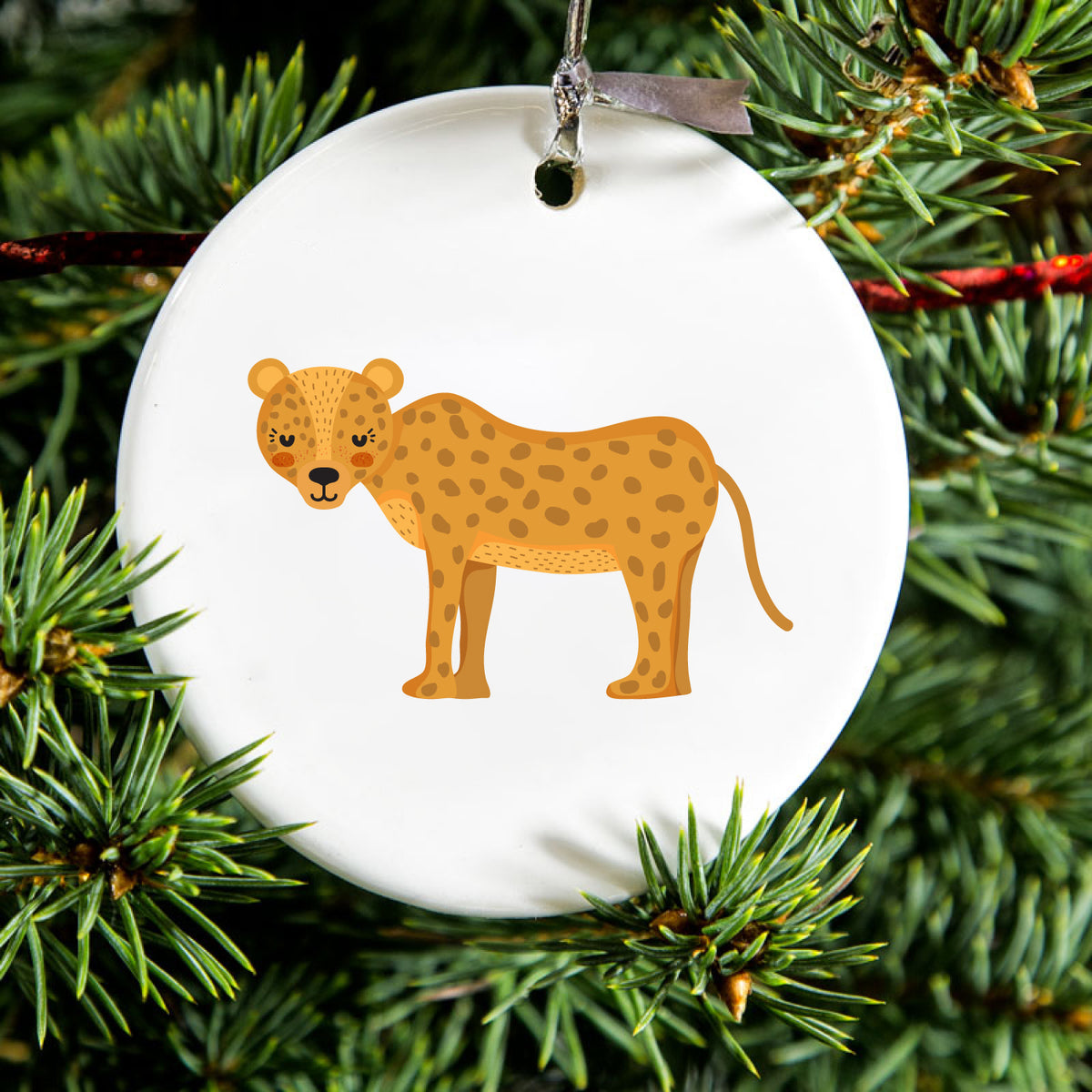Cartoon Cheetah Leopard Ceramic Ornament, view 2