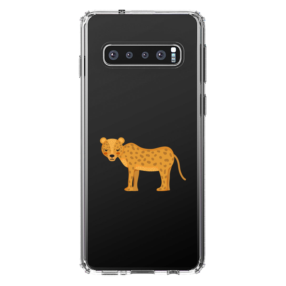 Cartoon Cheetah Leopard Clear Shockproof iPhone Case, view 17