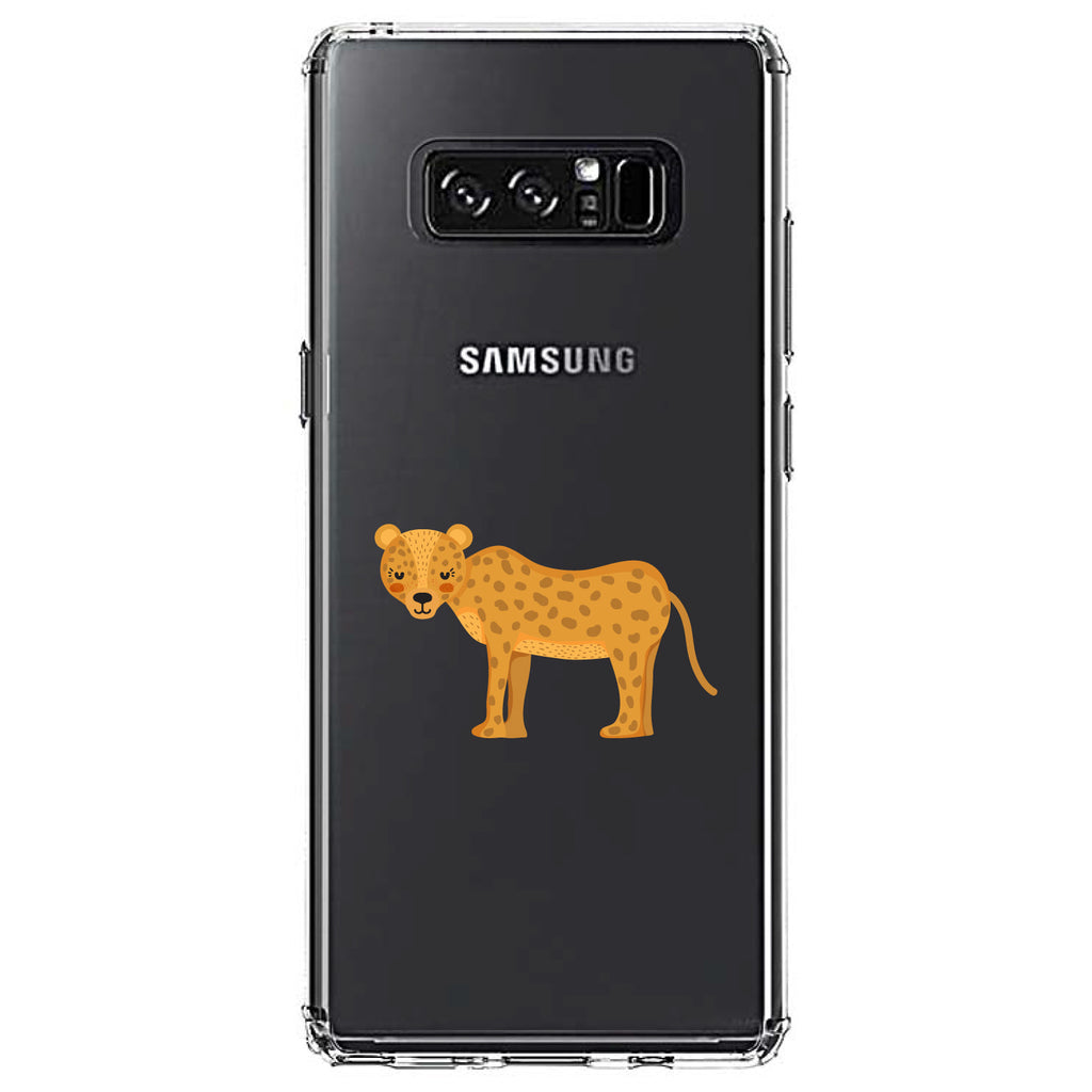 Cartoon Cheetah Leopard Clear Shockproof iPhone Case, view 12