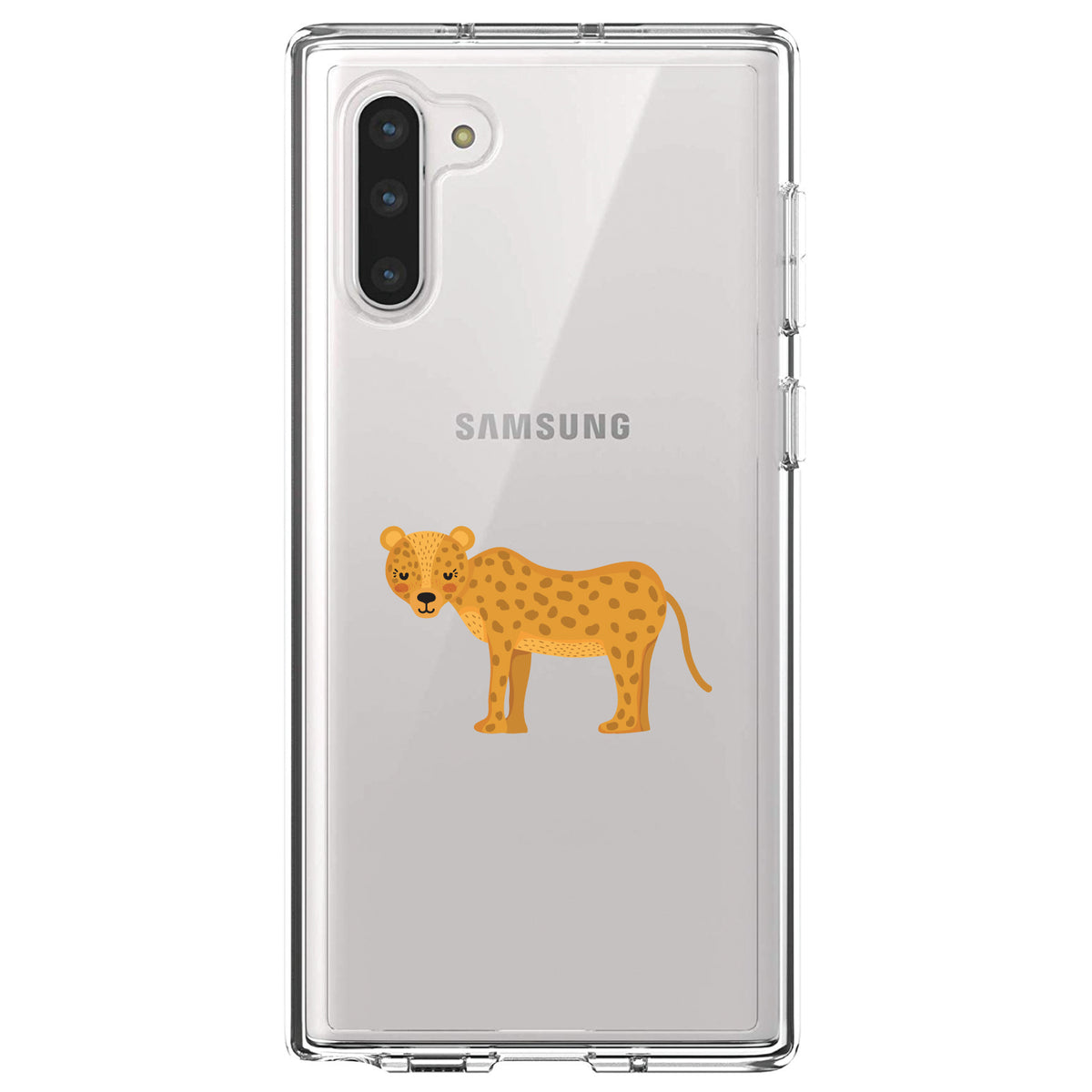 Cartoon Cheetah Leopard Clear Shockproof iPhone Case, view 9
