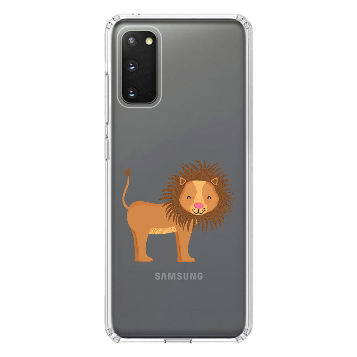 Cute Cartoon Lion Clear Shockproof iPhone Case, view 15