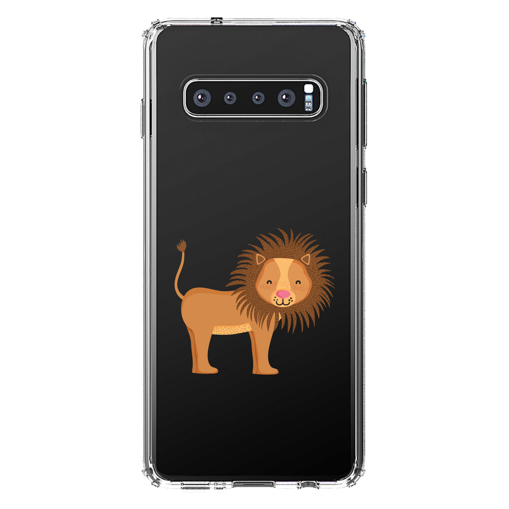 Cute Cartoon Lion Clear Shockproof iPhone Case, view 17
