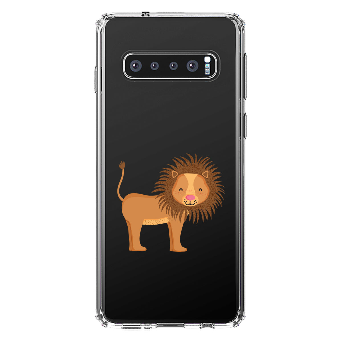 Cute Cartoon Lion Clear Shockproof iPhone Case, view 17
