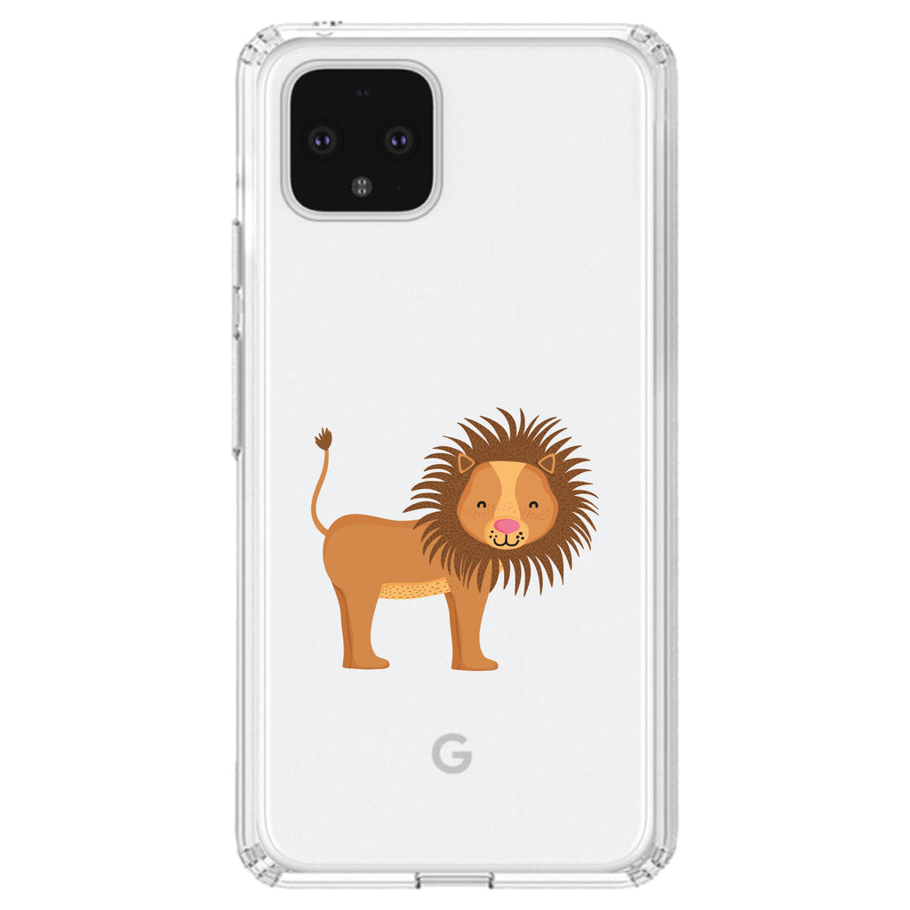 Cute Cartoon Lion Clear Shockproof iPhone Case, view 23
