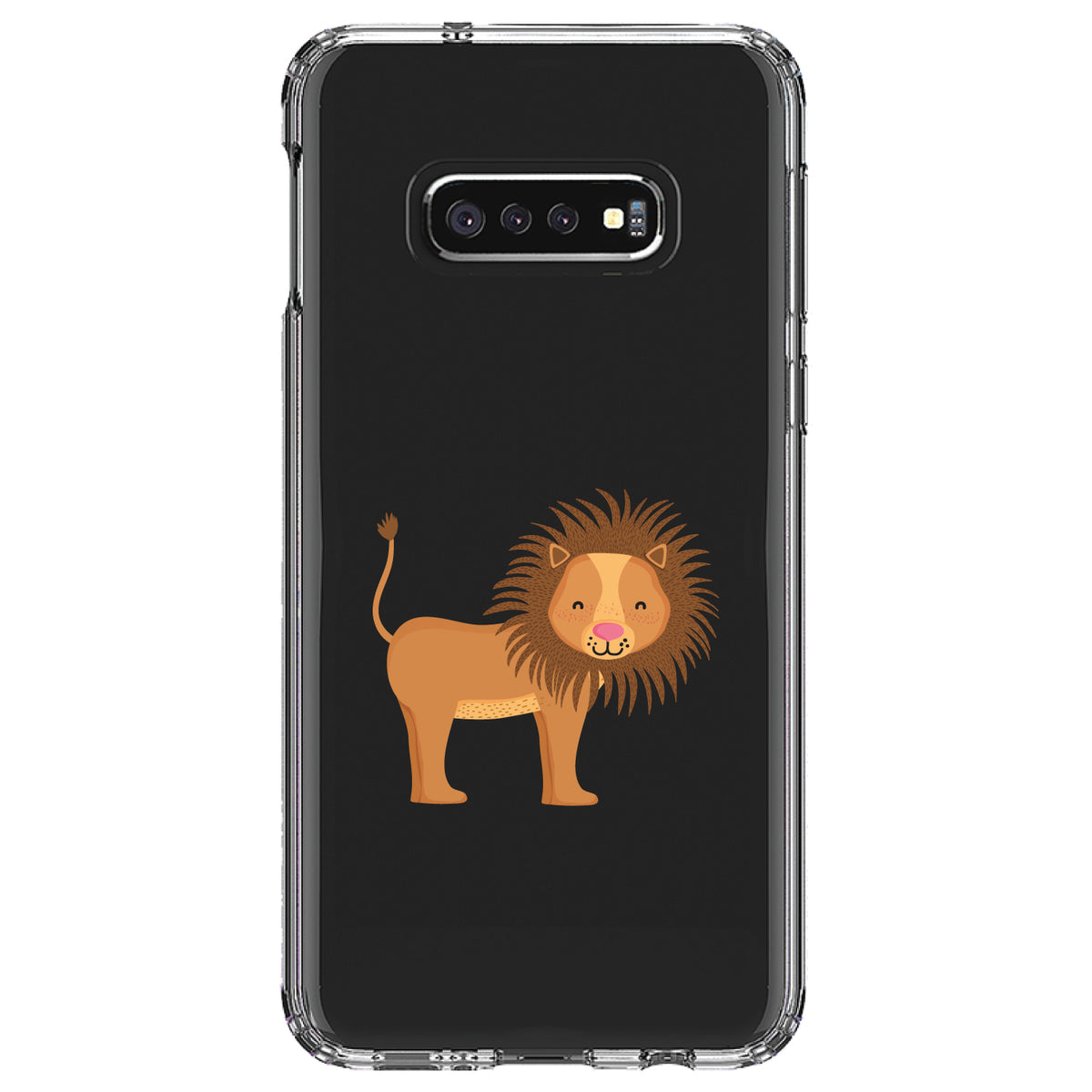 Cute Cartoon Lion Clear Shockproof iPhone Case, view 18