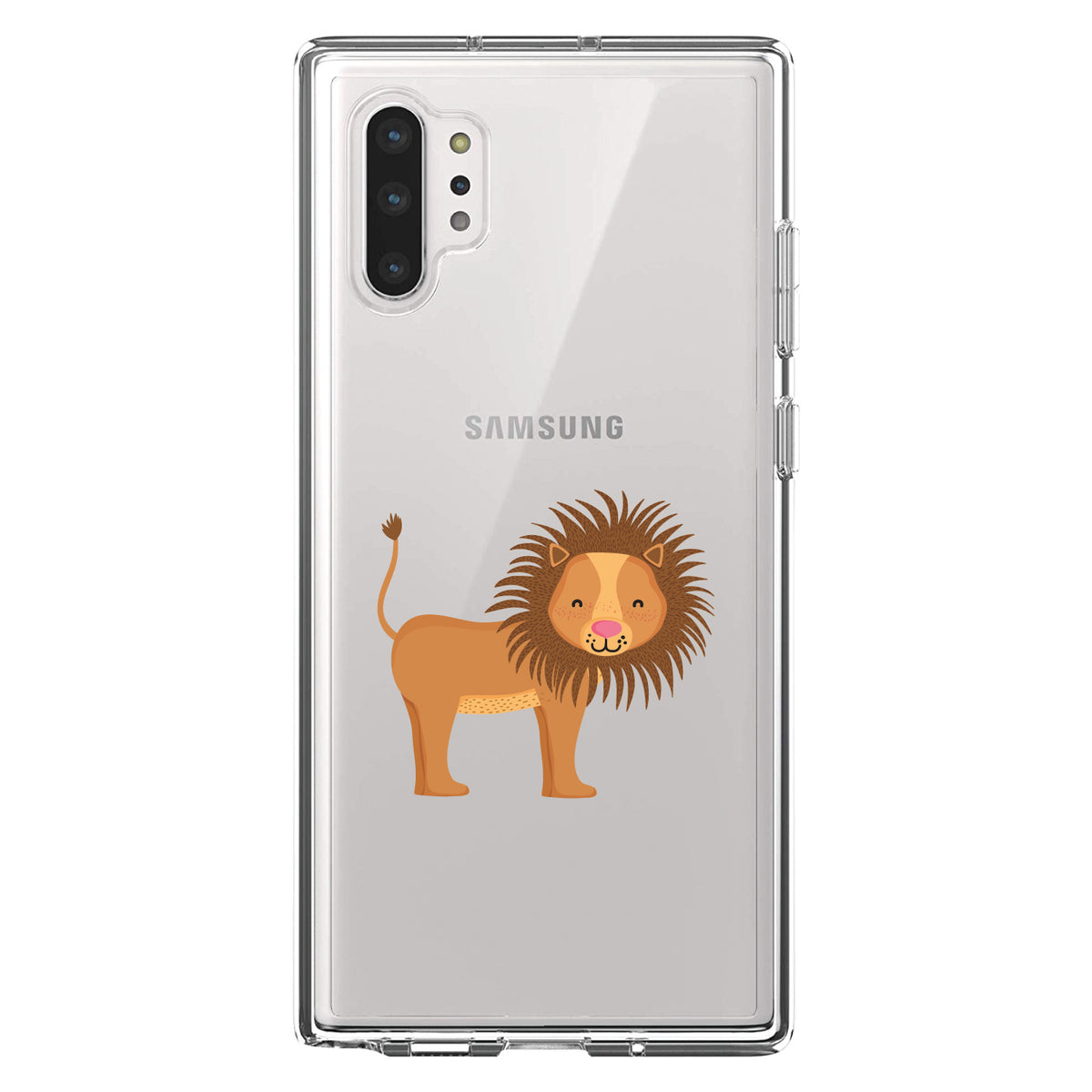 Cute Cartoon Lion Clear Shockproof iPhone Case, view 10