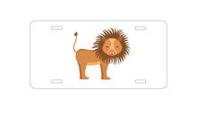 DistinctInk Custom Aluminum Decorative Vanity Front License Plate - Cute Cartoon Lion