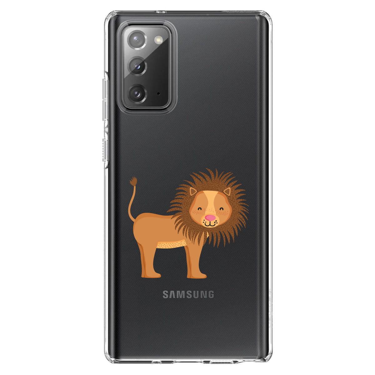 Cute Cartoon Lion Clear Shockproof iPhone Case, view 7
