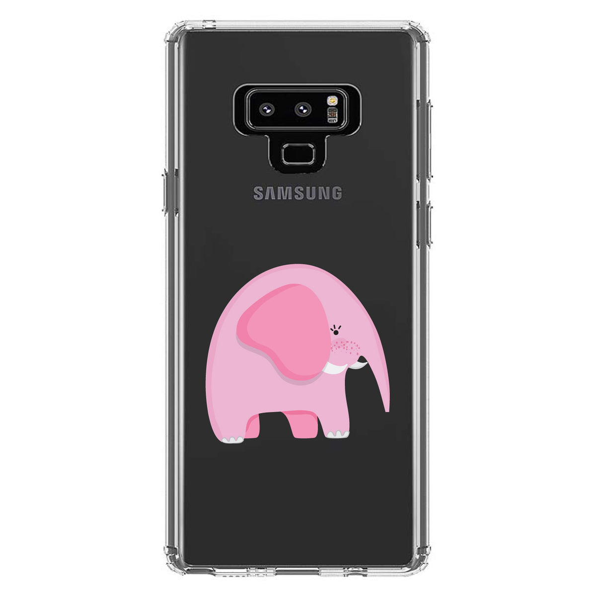 Cute Cartoon Elephant, Pink Clear Shockproof iPhone Case, view 11