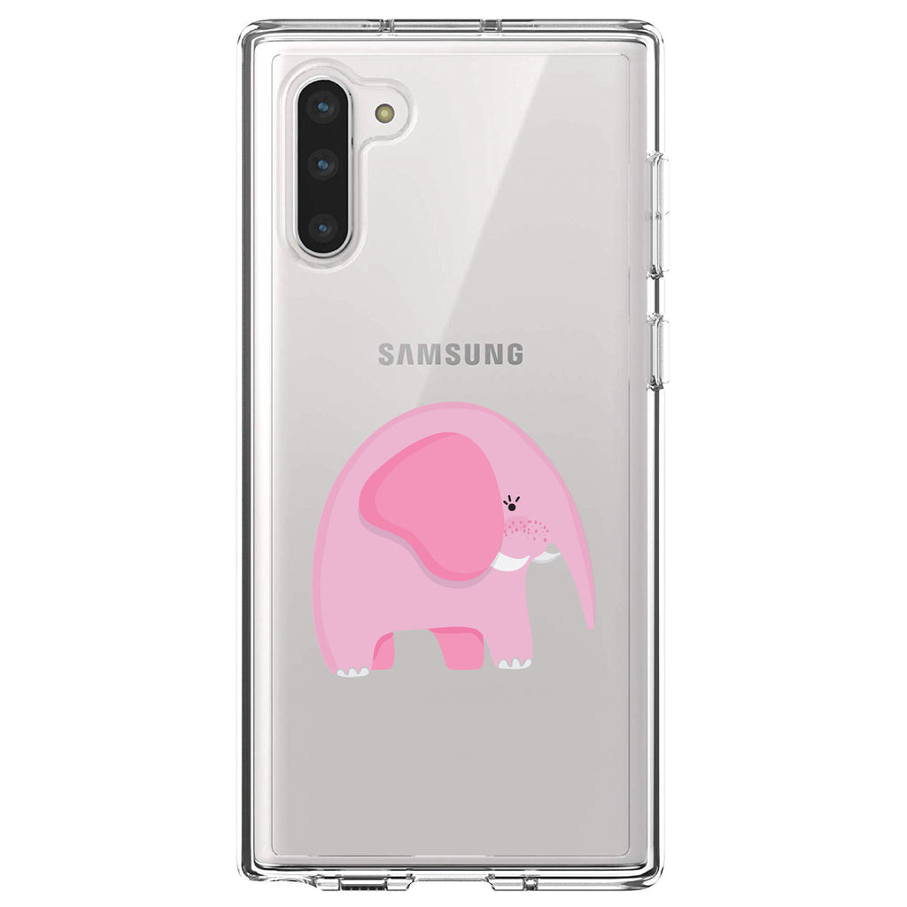 Cute Cartoon Elephant, Pink Clear Shockproof iPhone Case, view 9
