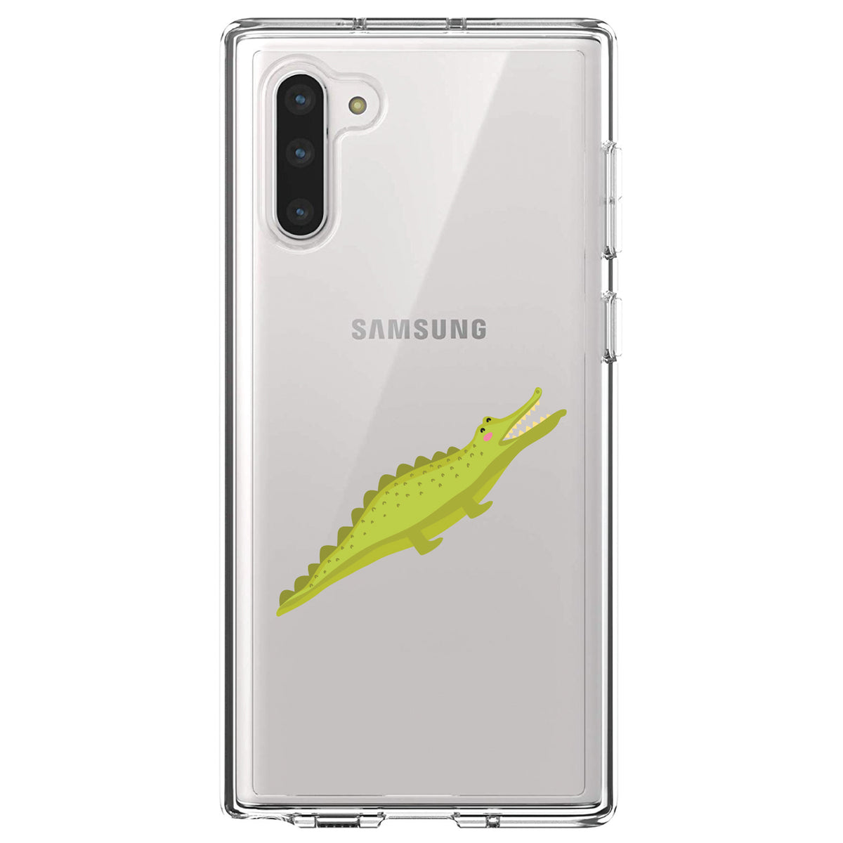 Cute Cartoon Alligator Clear Shockproof iPhone Case, view 9