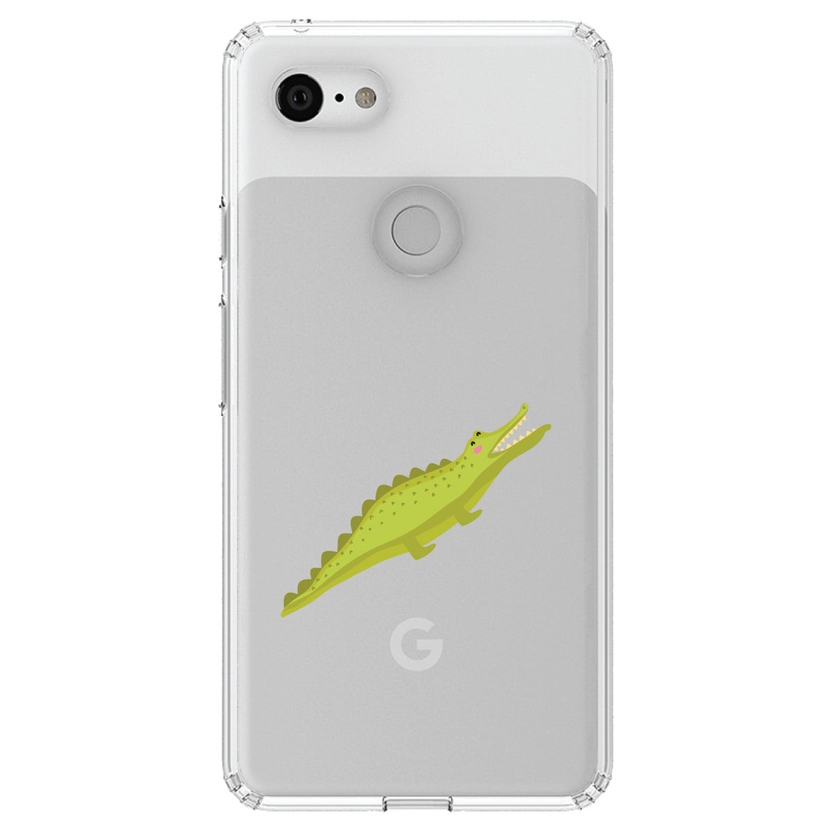 Cute Cartoon Alligator Clear Shockproof iPhone Case, view 21
