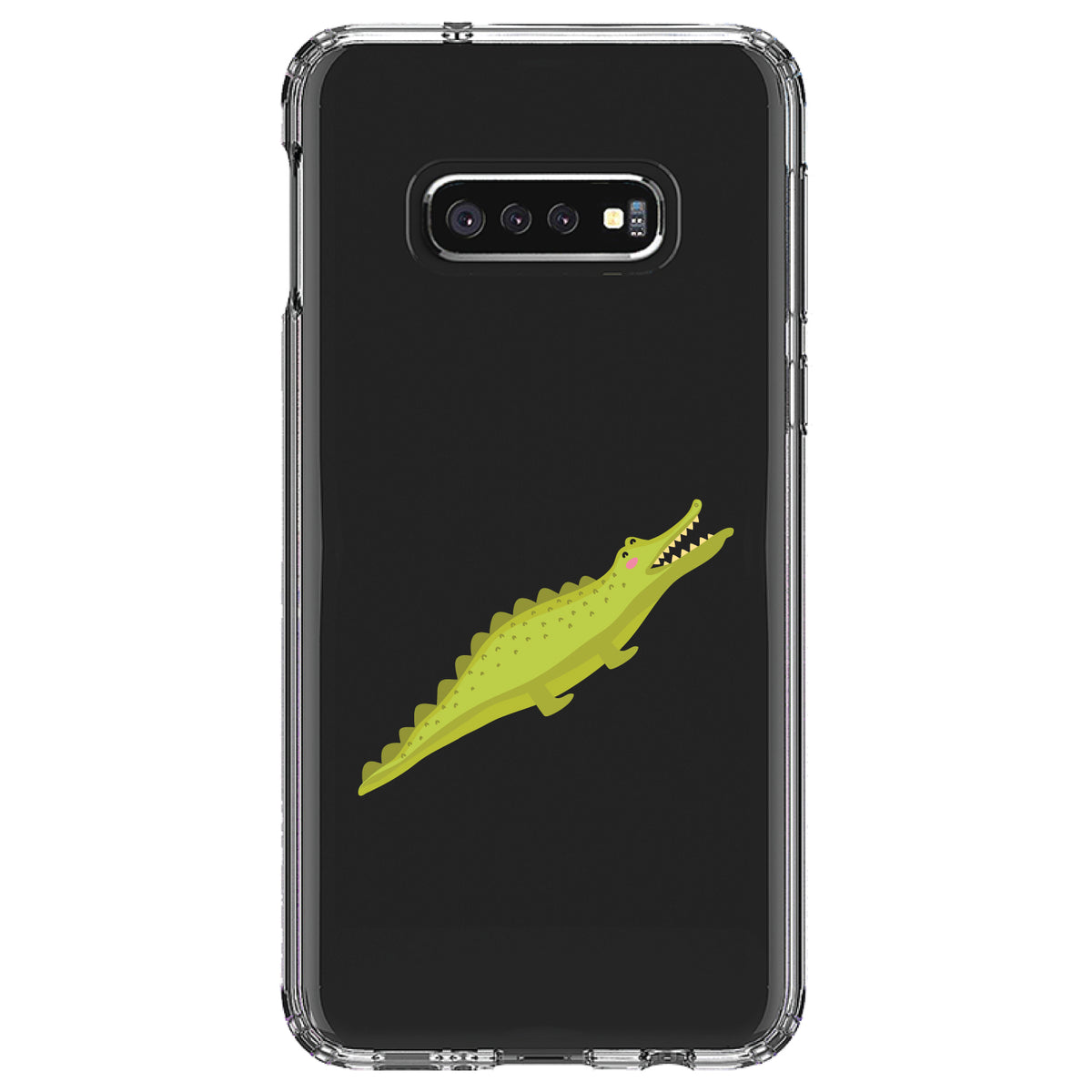 Cute Cartoon Alligator Clear Shockproof iPhone Case, view 18