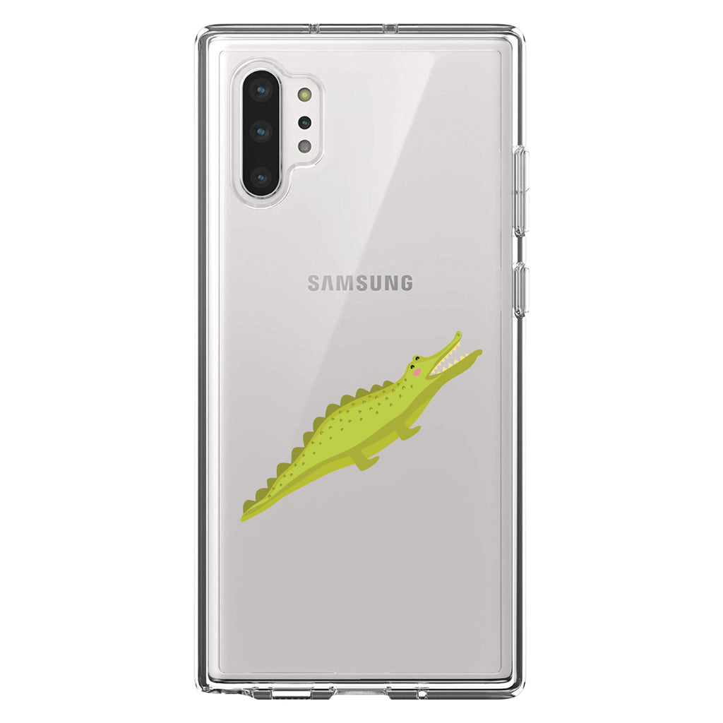 Cute Cartoon Alligator Clear Shockproof iPhone Case, view 10