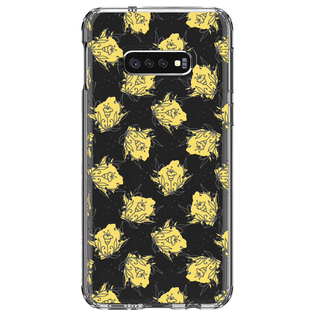 Wildflower Yellow Graffiti Clear Shockproof iPhone Case, view 18