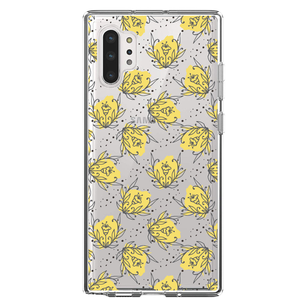 Wildflower Yellow Graffiti Clear Shockproof iPhone Case, view 10