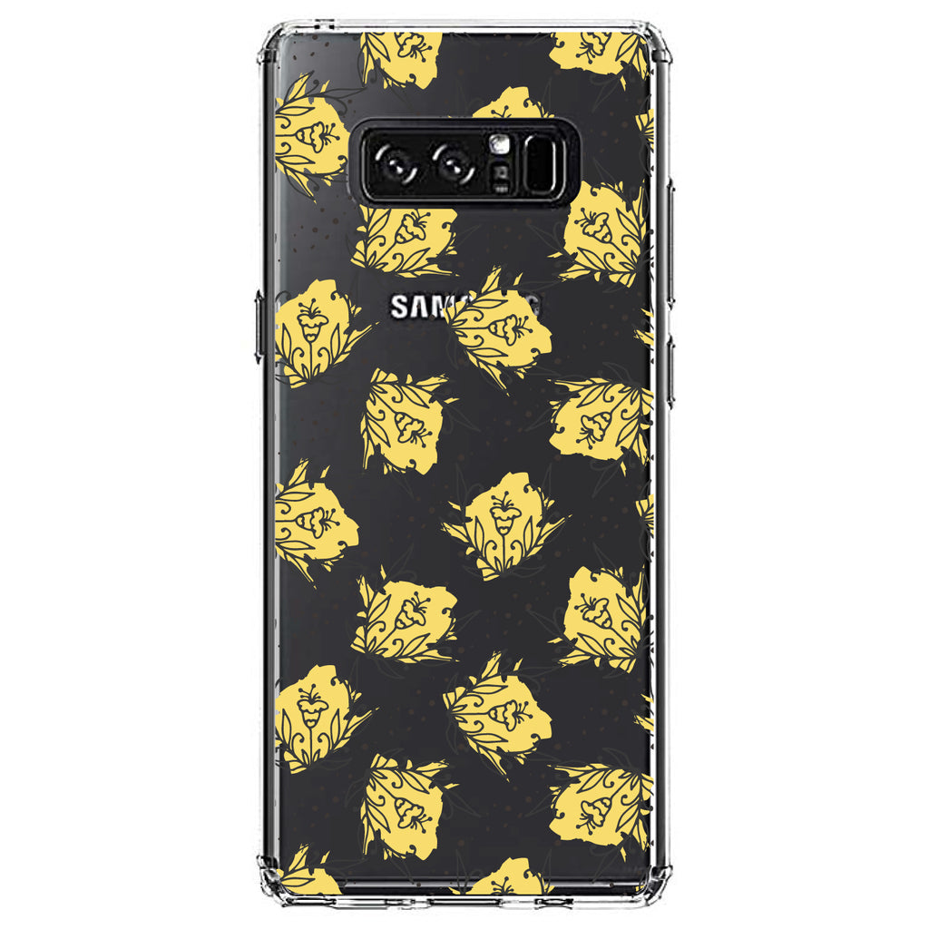 Wildflower Yellow Graffiti Clear Shockproof iPhone Case, view 12