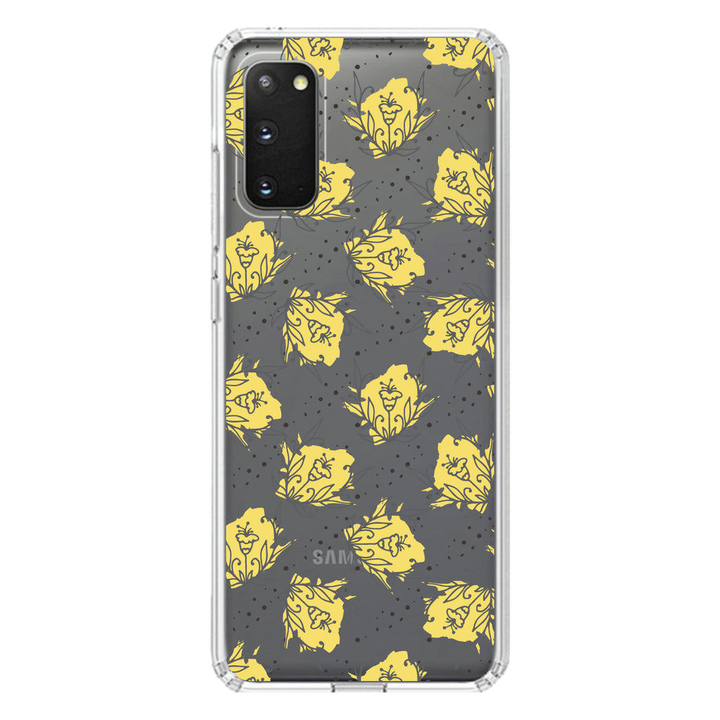 Wildflower Yellow Graffiti Clear Shockproof iPhone Case, view 14
