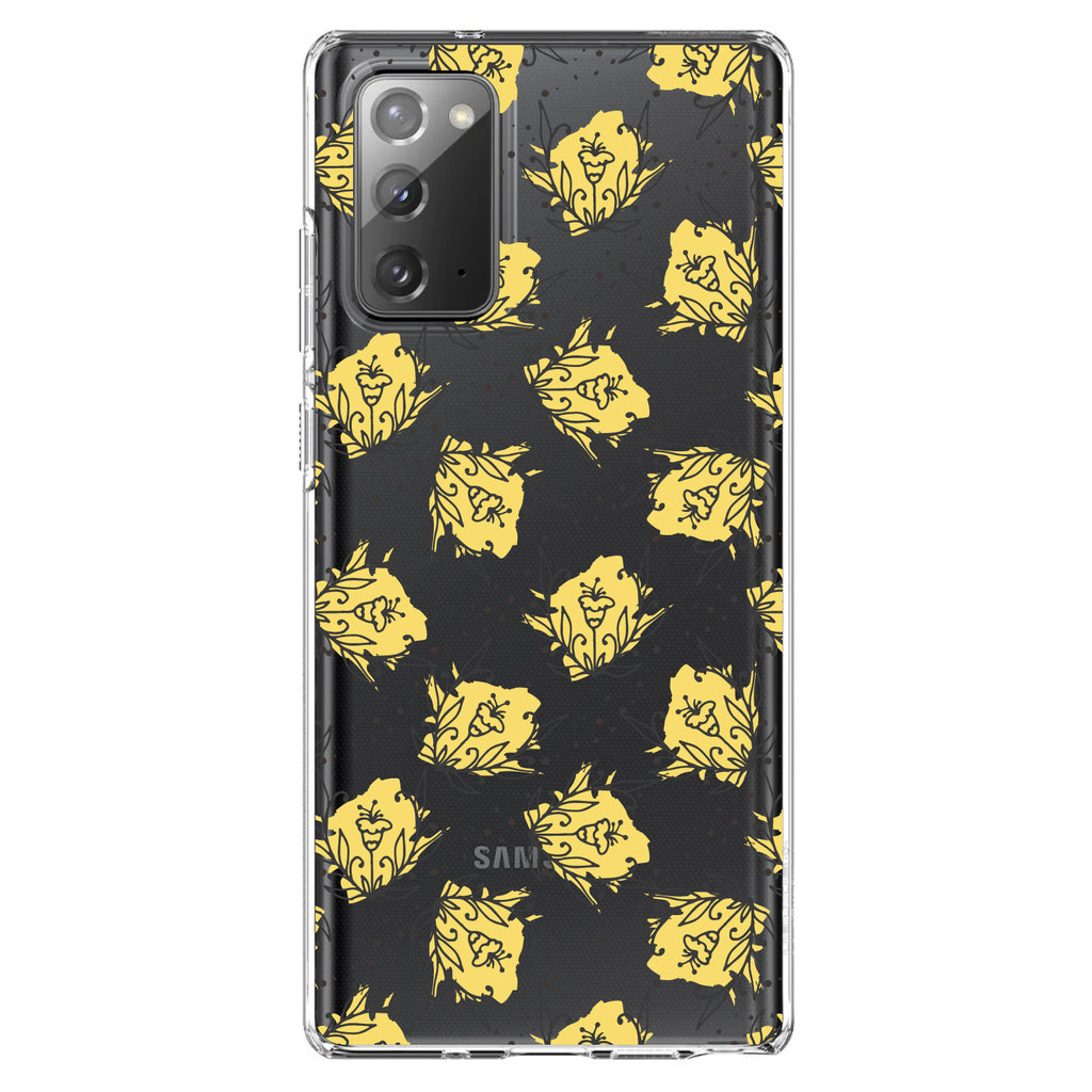 Wildflower Yellow Graffiti Clear Shockproof iPhone Case, view 8