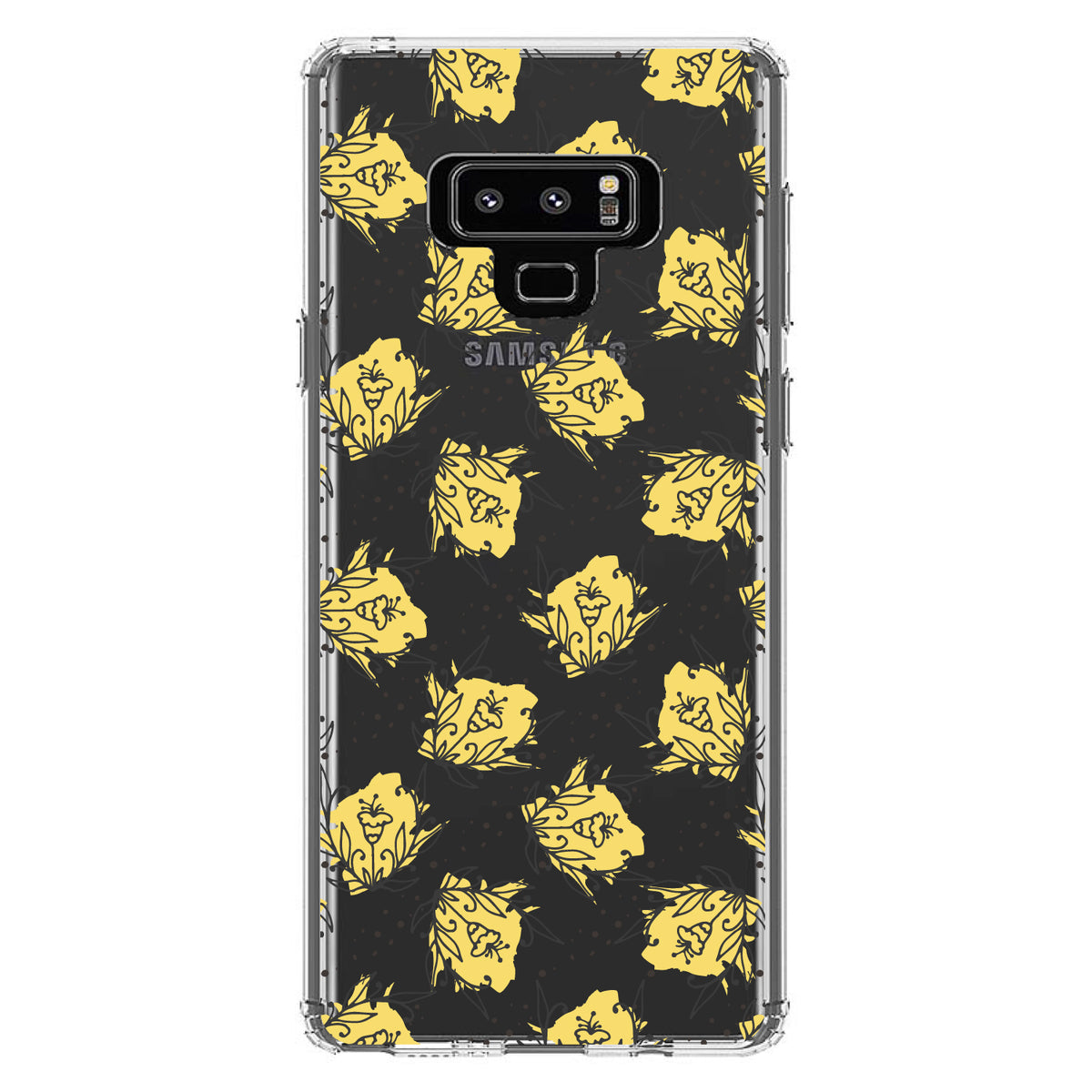 Wildflower Yellow Graffiti Clear Shockproof iPhone Case, view 11